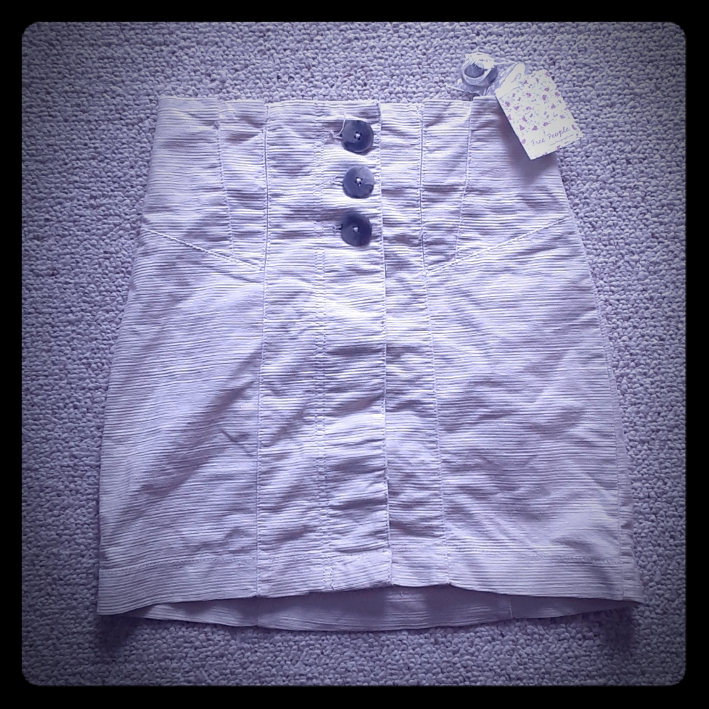 NWT free people skirt, cream color size 2